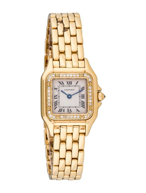 cartier panthere watch clasp|cartier panthere diamond bezel.